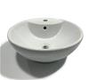 LAVABO APPOGGIO IN CERAMICA NORA CM.46X46 H.17