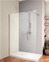 PARETE DOCCIA WALK-IN OPEN SPACE CON SOSTEGNO CM.98,5-100 H.200 FILICUDI WALL PROFILO CROMO - PANNELLO TRASPARENTE