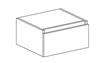 BASE CONTENITORE 1 CASSETTO CM.35X46 H.25 BIANCO OPACO P01