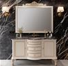 MOBILE DA BAGNO SOFIA CM.150 PERGAMON DECORO ORO CON TOP EMPERADOR DARK