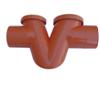 SIFONE 125 ORIZZONTALE 2 TAPPI A "V" PVC